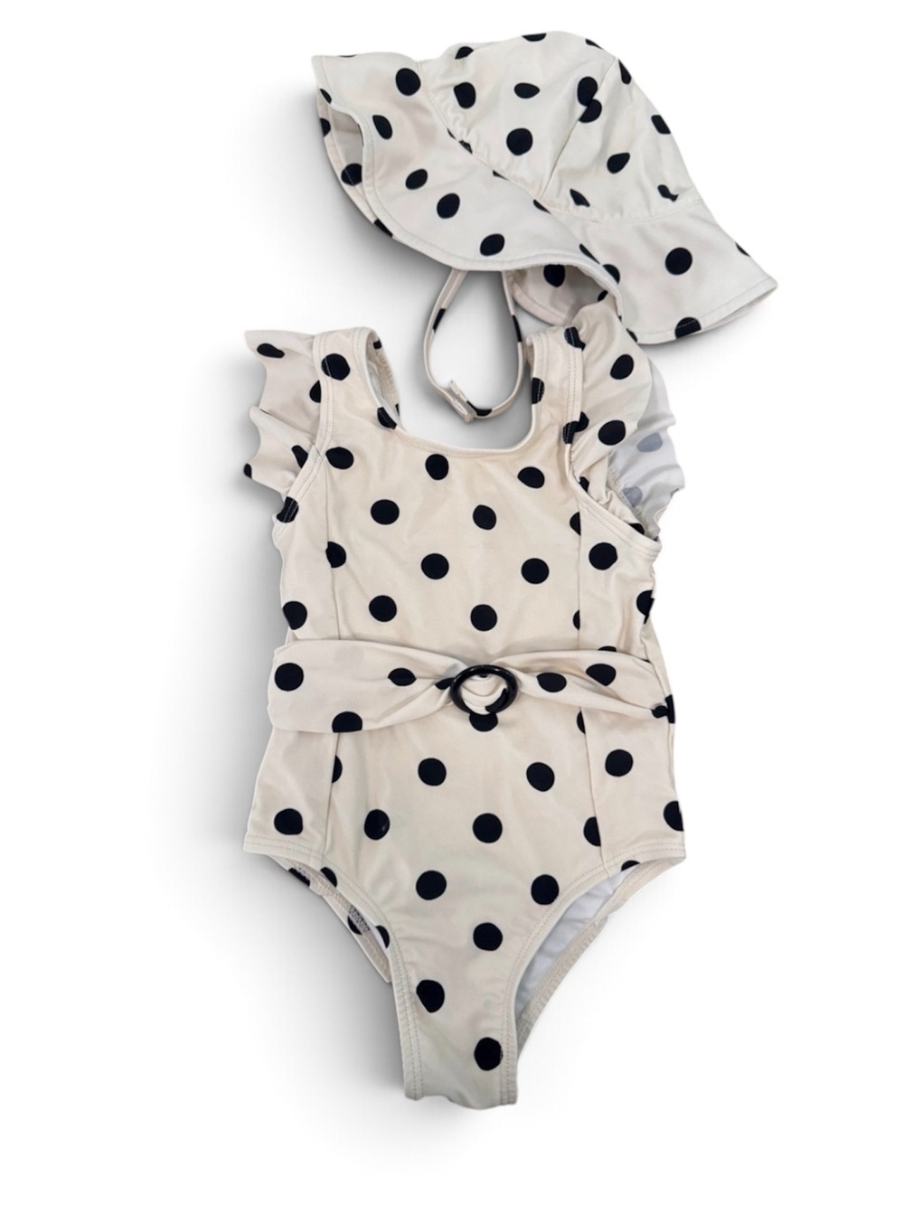 Jessica Simpson Toddler Bathing Suit w/ Matching Hat - Size 24 months/ 2T